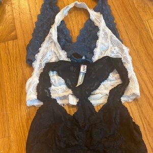 Three free people bralettes CLOSET CLEAROUT. MUST BUY BY MIDNIGHT 8/29!!
